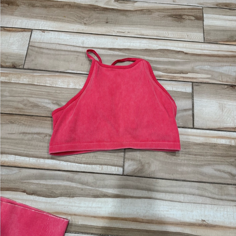 JoyLab Coral Ribbed Activewear Set - Picture 2 of 7